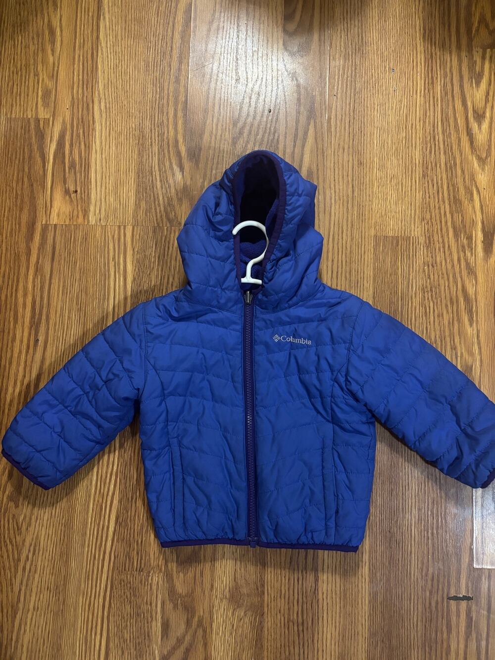 Baby/ Toddler Columbia Blue Nylon/ Fleece Outerwear Fall/ Winter Coat/ Jacket